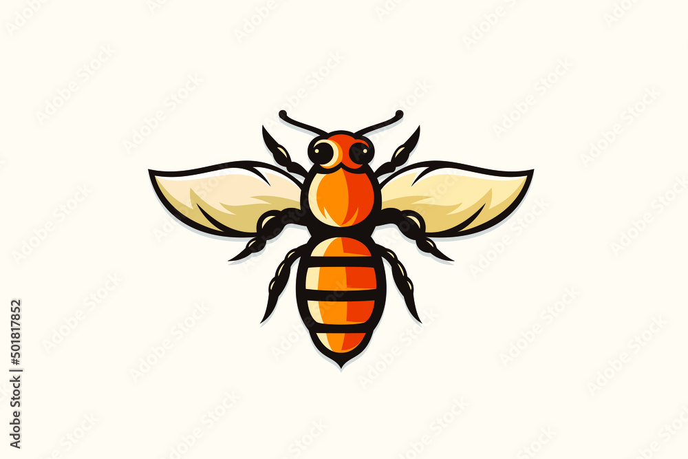Bee logo. Very suitable various business purposes also for symbol, logo, company name, brand name, icon and many more.