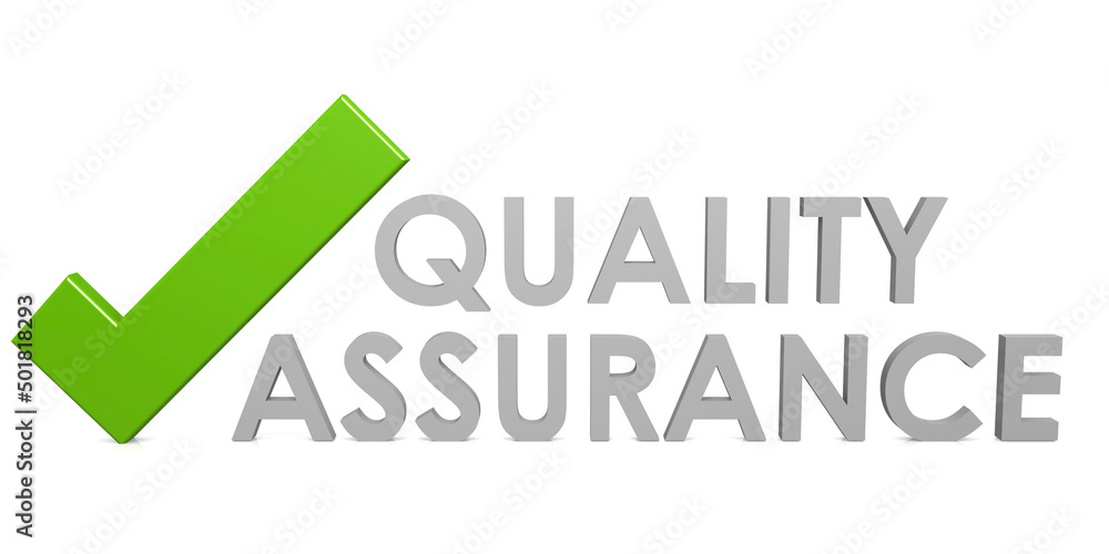 Quality assurance with checkmark isolated Quality assurance with checkmark isolated