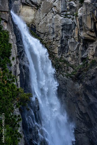 Waterfall cascade in yosemite national park