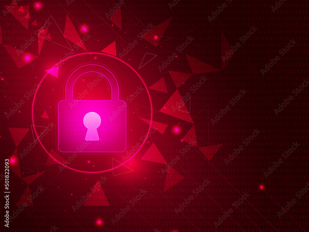 Security shield lock digital background 2d illustration Security shield lock digital background 2d illustration