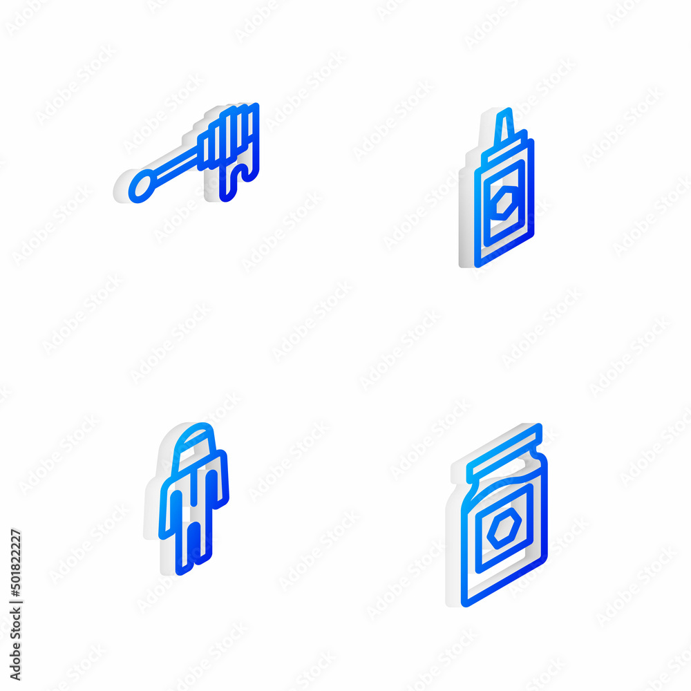 Set Isometric line Jar of honey, Honey dipper stick with, Beekeeper protect hat and icon. Vector Set Isometric line Jar of honey, Honey dipper stick with, Beekeeper protect hat and icon. Vector