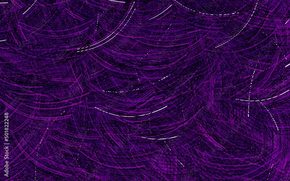 Obraz premium Dark Pink vector texture with bent lines.