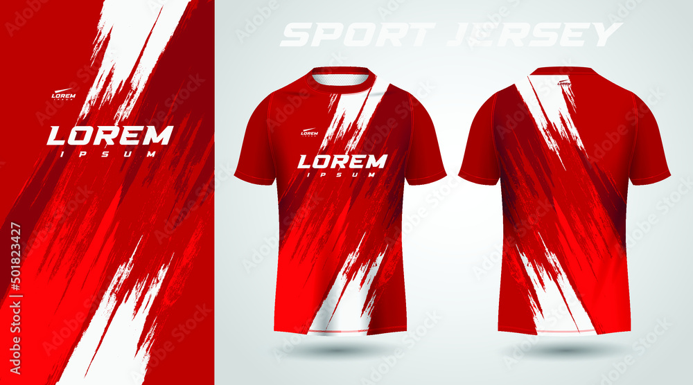 red t-shirt sport jersey design Stock Vector | Adobe Stock
