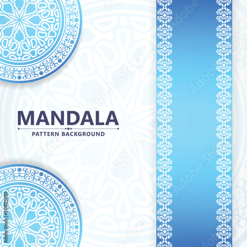 elegant blue gradient mandala background