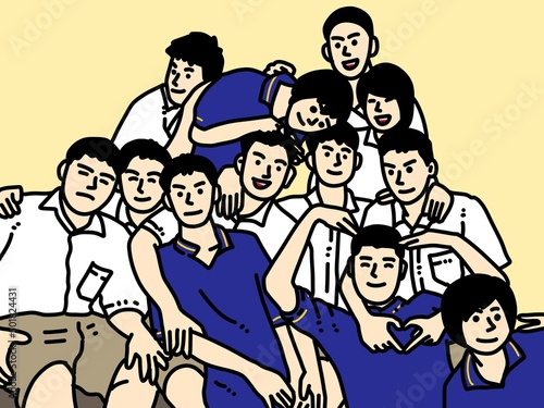 art color of friend cartoon