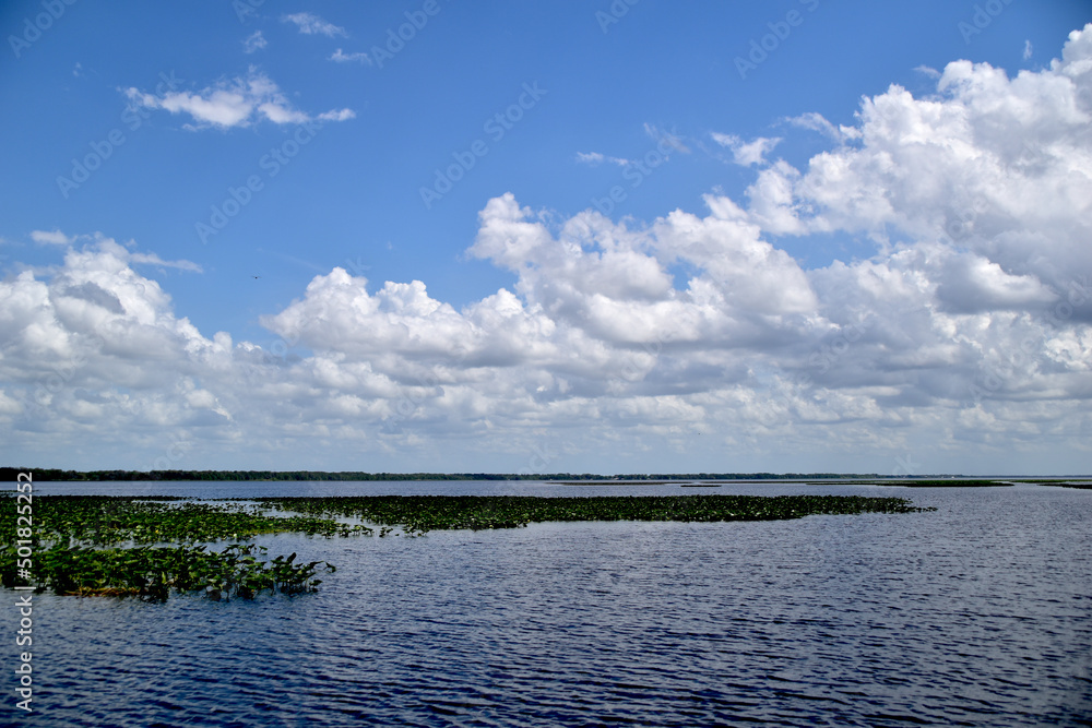 clouds over the lake in Florida