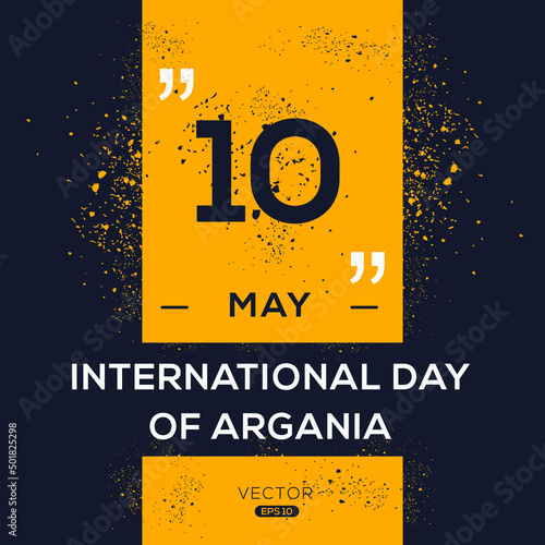 International Day of Argania, held on 10 May.	