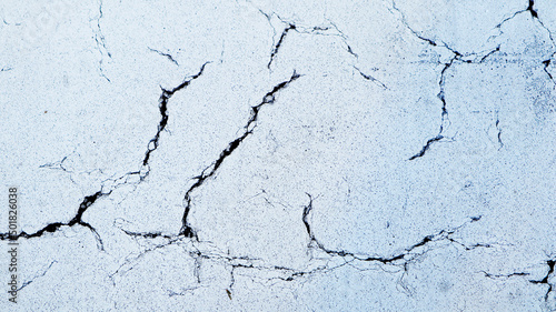 View of Cracked White Wall Texture