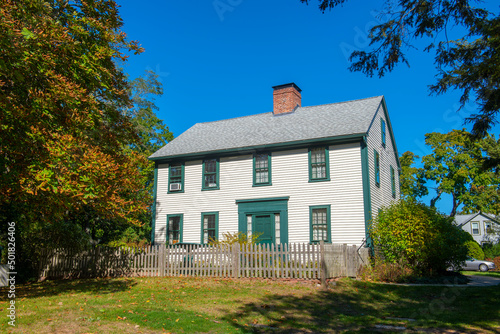 Fotografie John Waterman Arnold House was a historic building built in 1785 at 25 Roger Williams Avenue in city of Warwick, Rhode Island RI, USA