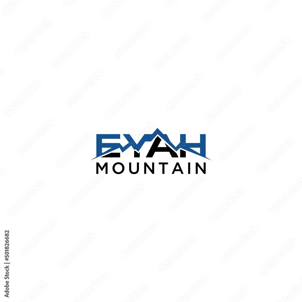 EYAH mountain logo sign design