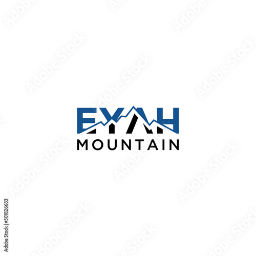 EYAH mountain logo sign design
