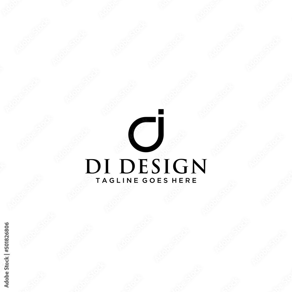 Letter DI Minimalist Concept Logo Template Vector, DI Logo Concept Letter DI Minimalist Concept Logo Template Vector, DI Logo Concept