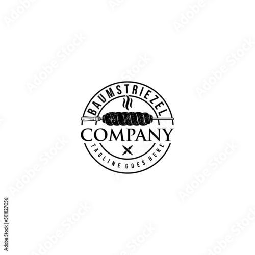 Baumstriezel logo vector design .