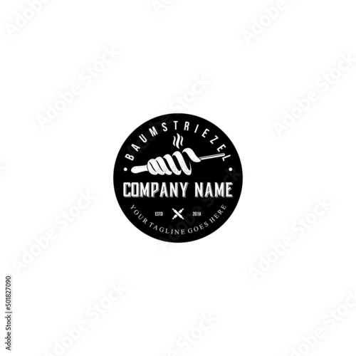 Baumstriezel logo vector design .