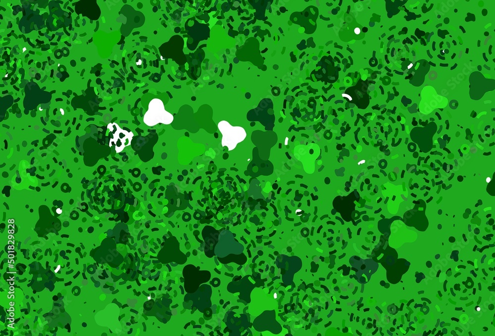 Light Green vector texture with abstract forms. Light Green vector texture with abstract forms.