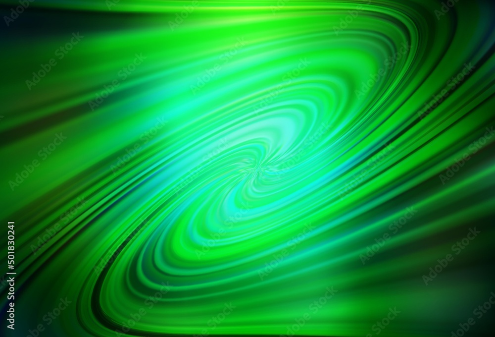 Fototapeta premium Dark Green vector abstract blurred background.