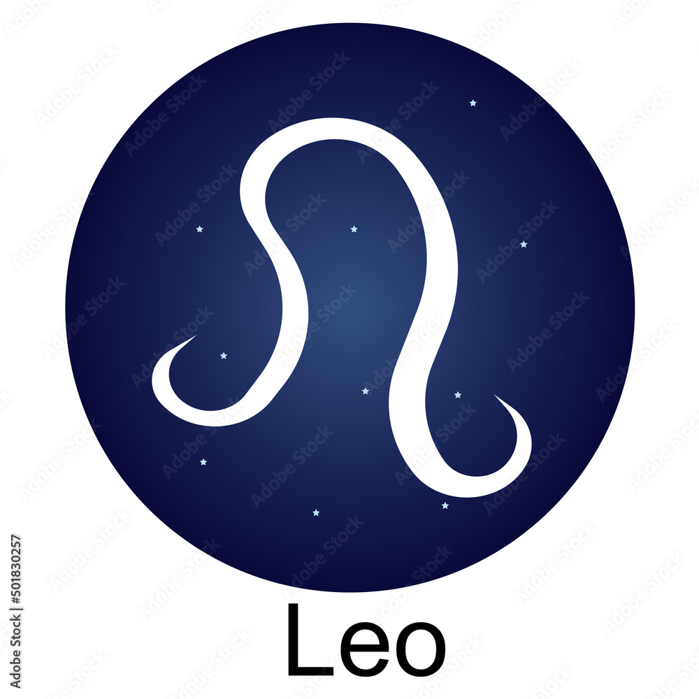 Zodiac sign leo on a background of stars. Zodiac sign leo on a background of stars.