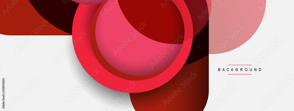 Creative geometric wallpaper. Minimal abstract background. Circles composition vector illustration for wallpaper banner background or landing page Creative geometric wallpaper. Minimal abstract background. Circles composition vector illustration for wallpaper banner background or landing page