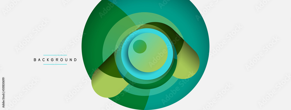 Creative geometric wallpaper. Minimal abstract background. Circles composition vector illustration for wallpaper banner background or landing page Creative geometric wallpaper. Minimal abstract background. Circles composition vector illustration for wallpaper banner background or landing page