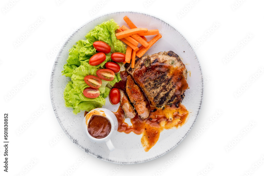 Fototapeta premium Pork Steak with Tomato