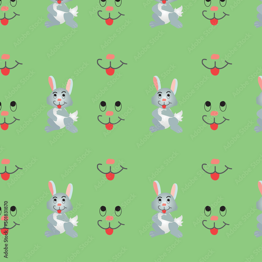 Seamless pattern with rabbit. Bunny pattern Seamless pattern with rabbit. Bunny pattern