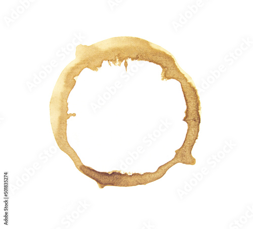 Coffee cup rings isolated on a white background