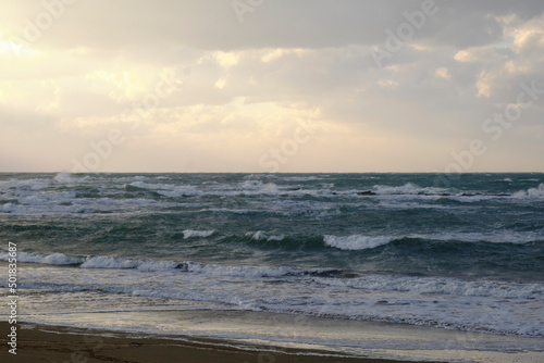 Fototapeta Naklejka Na Ścianę i Meble -  gentle sunset beach, 27Feb2022