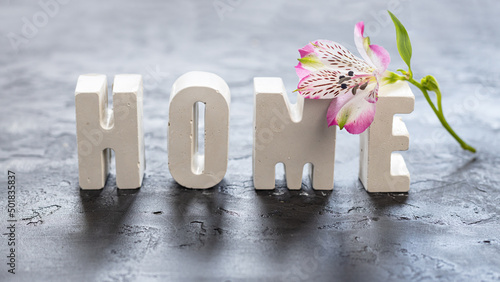 Canvas-taulu Concrete, cement or gypsum letters