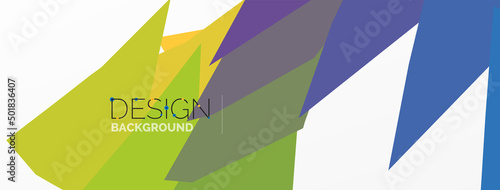 Background colorful shapes template. Wallpaper for concept of AI technology, blockchain, communication, 5G, science, business and technology