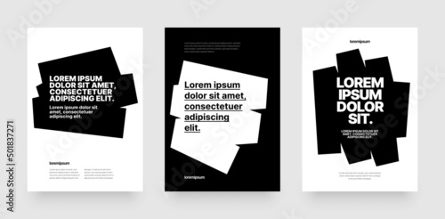 Vector layout template design with black highlighter marker for events, companies or any business related.