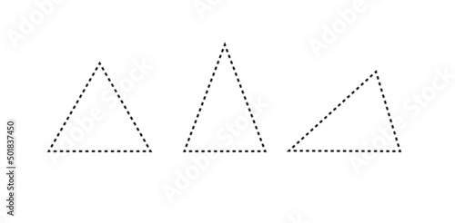 Photography Triangle types based on sides, math basic shapes
