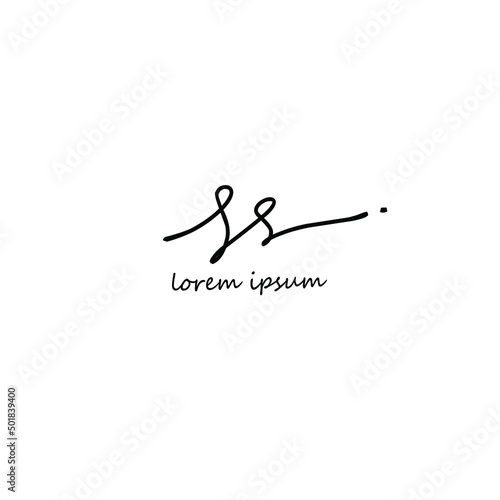 Initial Letter ss Logo - Handwritten Signature Logo