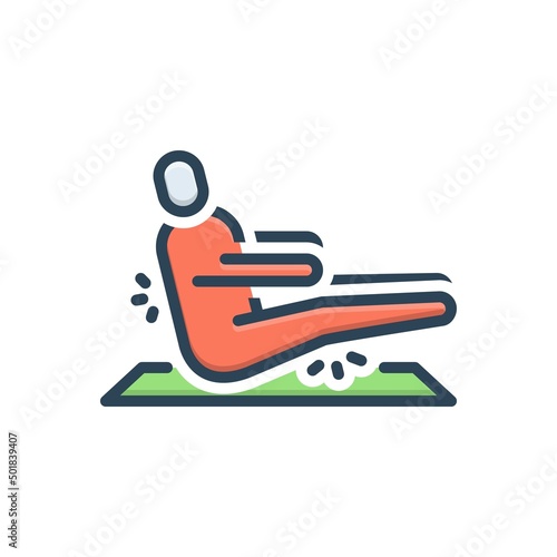 Color illustration icon for strengthen