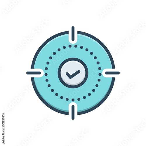 Color illustration icon for surely
