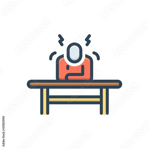 Color illustration icon for trauma