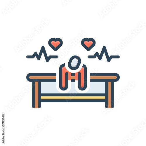 Color illustration icon for alive