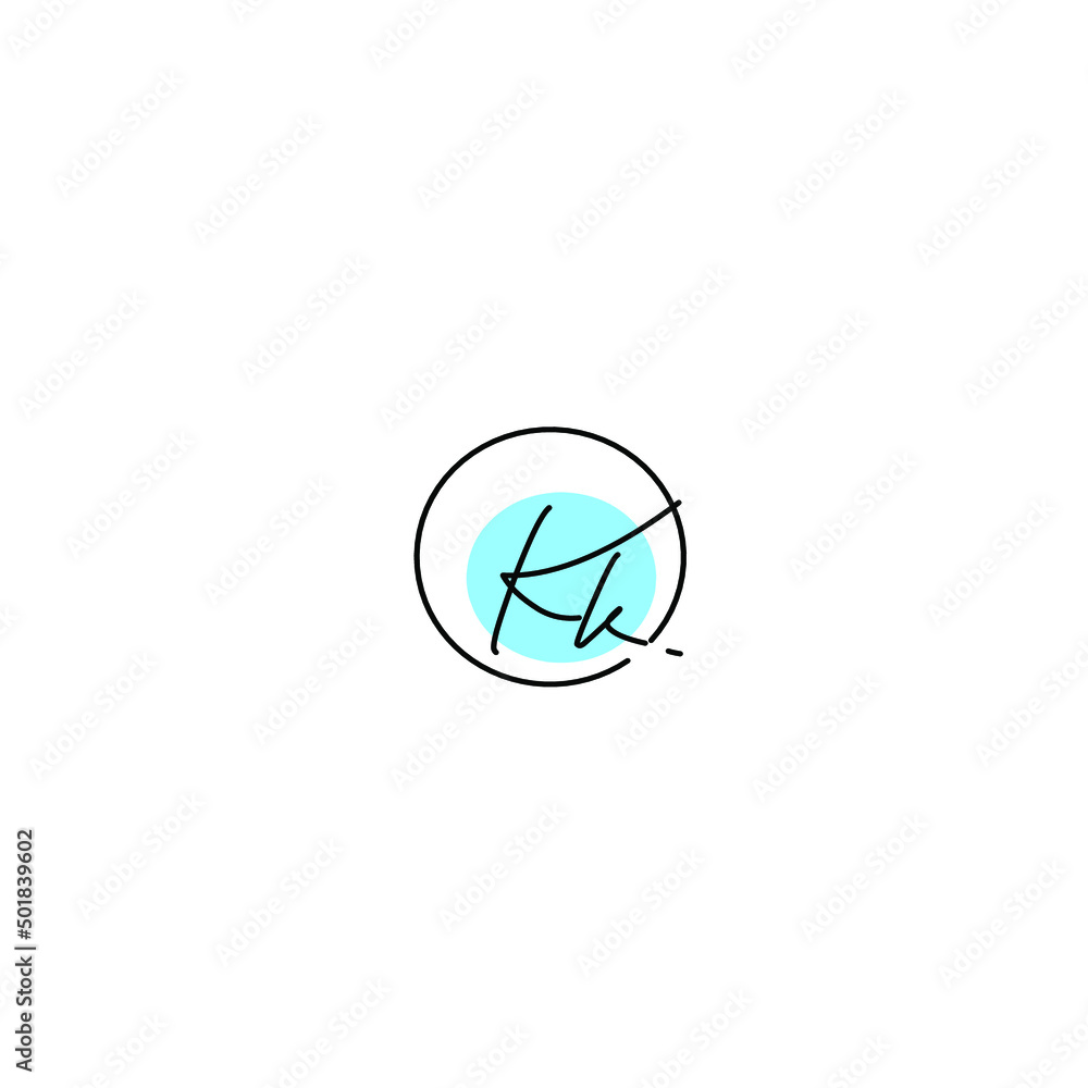 Initial Letter kk Logo - Handwritten Signature Logo Initial Letter kk Logo - Handwritten Signature Logo
