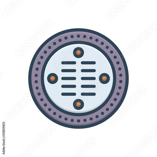 Color illustration icon for drain