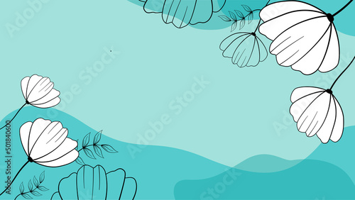 clean and simple flower plant theme background design