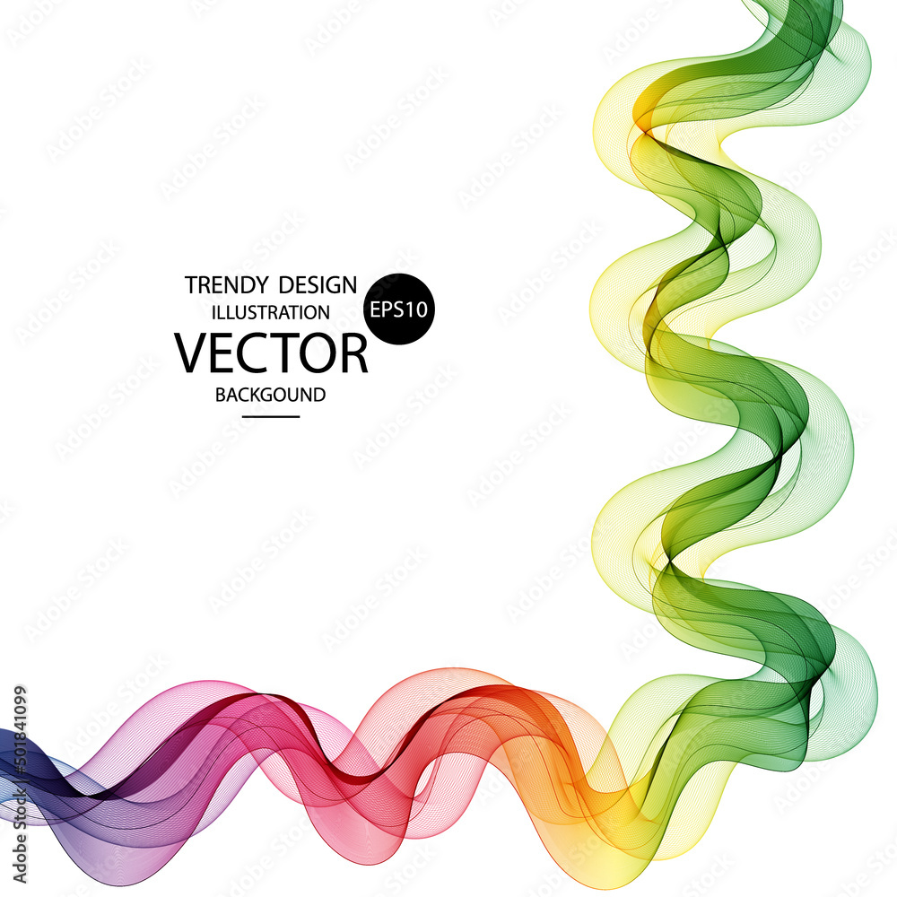 Abstract colorful vector wave. Design element. eps 10