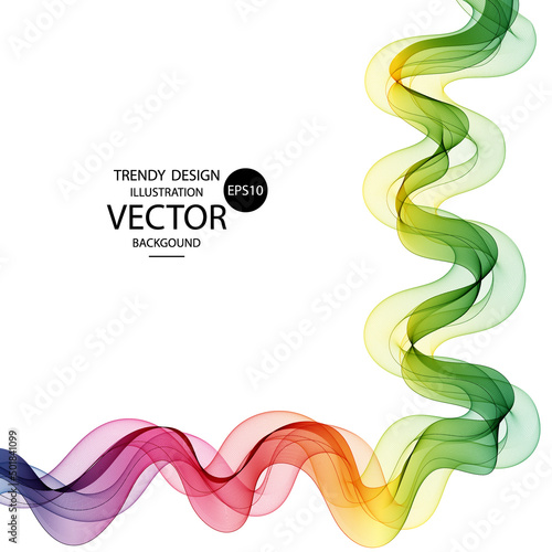 Abstract colorful vector wave. Design element. eps 10