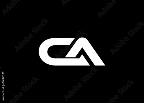 CA,AC ,C ,A Abstract letters Logo Monogram