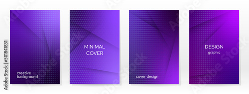 Minimal Poster. Pastel Soft. Blue Gradient Set.
