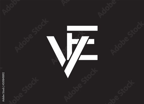 VE EV abstract vector logo monogram template