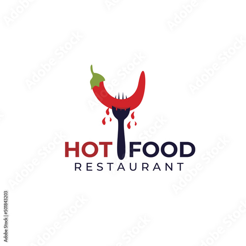 Hot spicy food restaurant logo design