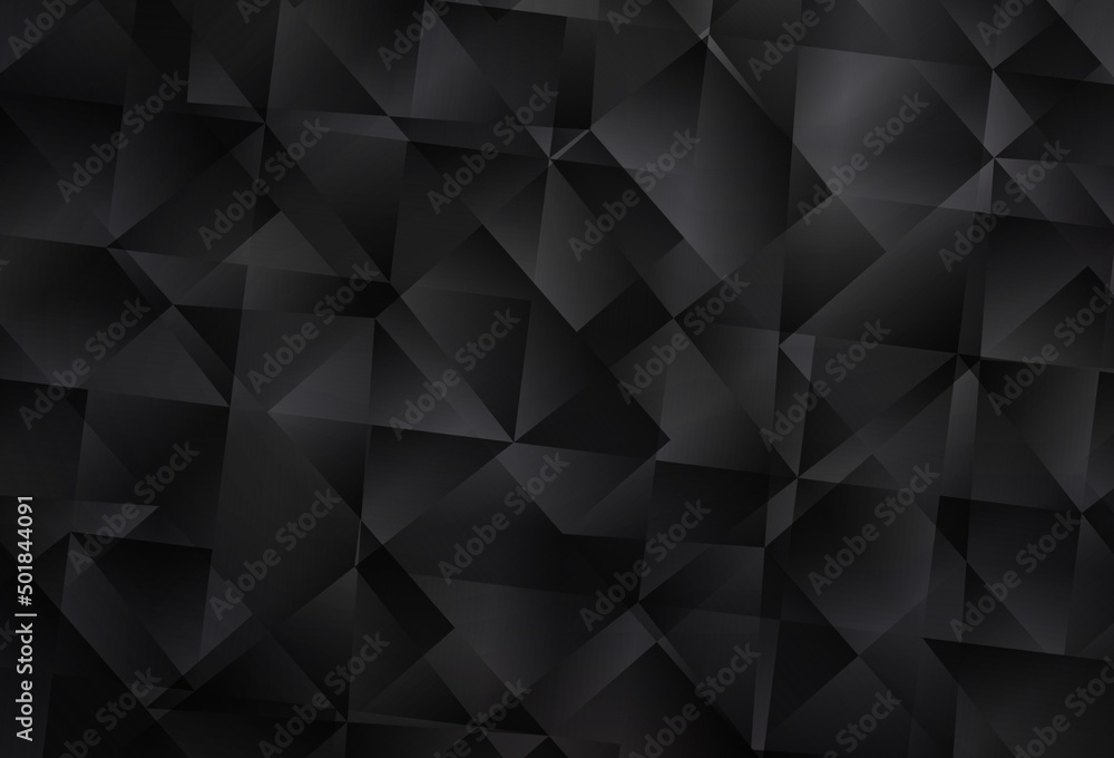 Plakat Dark Gray vector polygon abstract background.