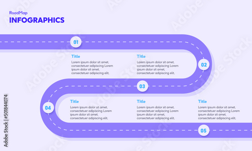 roadmap infographic template. timeline infographic vector template photo