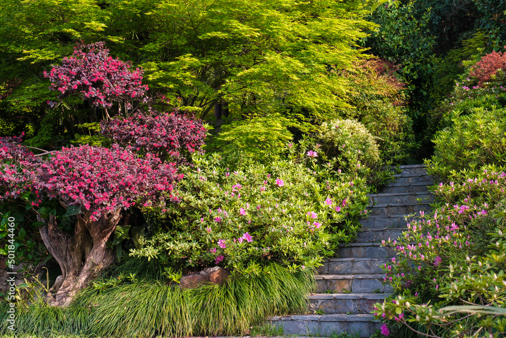 Naklejka premium Spring scenery of Yellow Crane Tower Park in Wuhan, Hubei