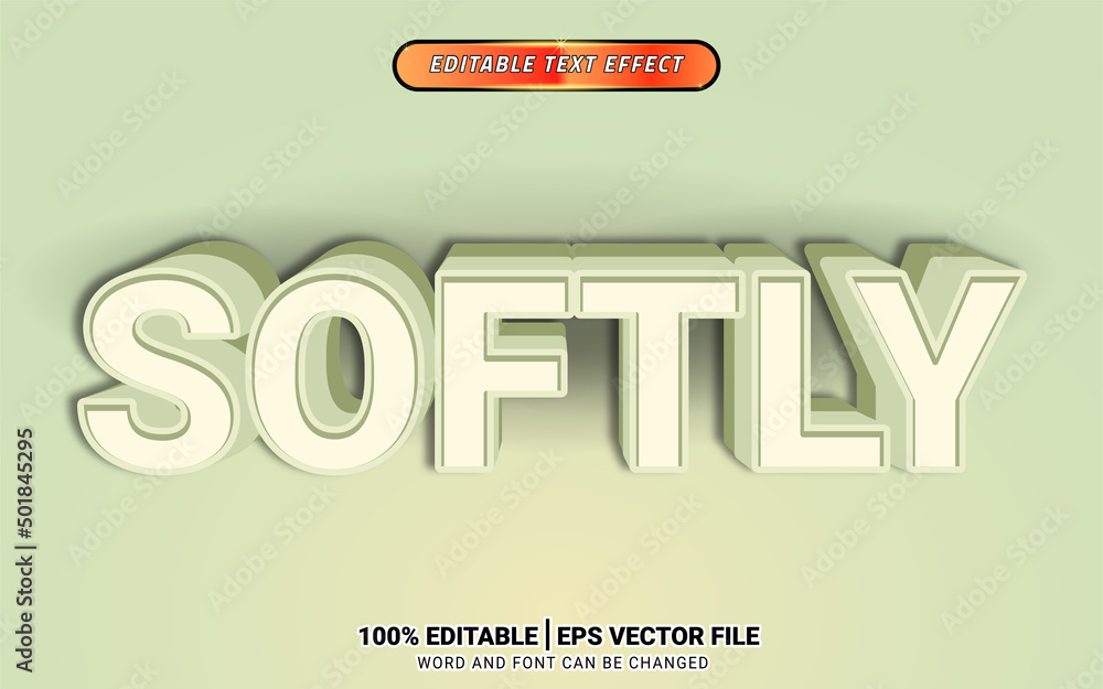 softly 3d text effect editable template design for title headline softly 3d text effect editable template design for title headline