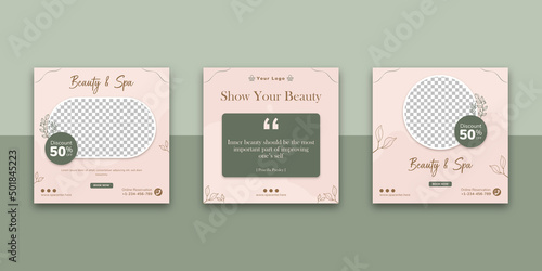Beauty And Spa Social Media Post Template